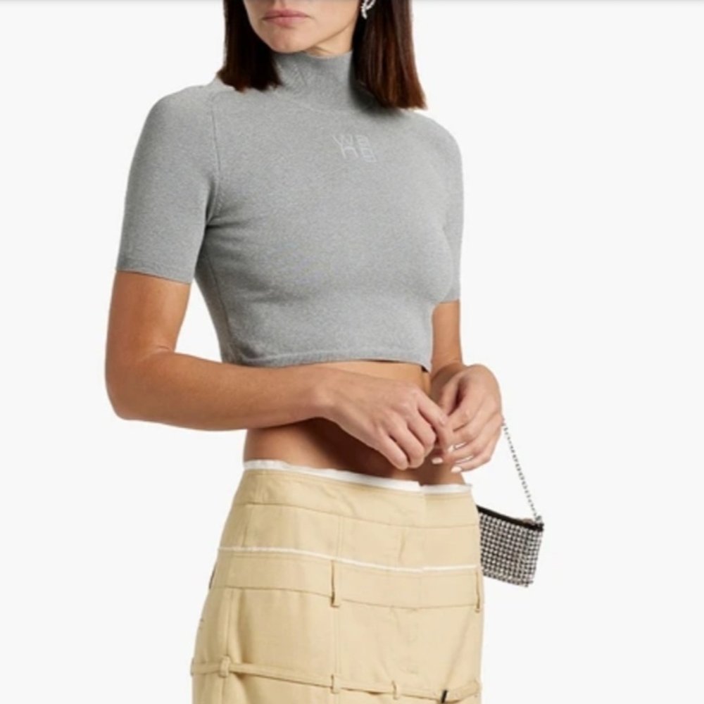 Alexander Wang Gray Crop Top